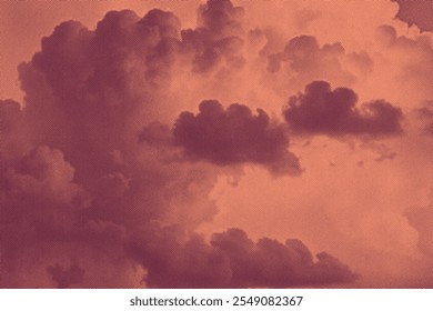 Des nuages dans le ciel. Image vectorielle modifiable gravure vintage. 8 EPS