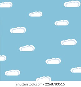 Clouds. Sky. Fon clouds. Blue fon. Vector clouds. Illustration. 