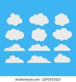 clouds in the sky on a blue background