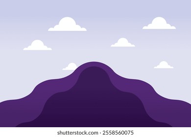 clouds and sky panorama Landscape background design for poster flyers flat cartoon postcards