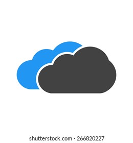 Clouds, sky, rain icon vector image. Can also be used for weather, forecast, season, climate, meteorology. Suitable for web apps, mobile apps and print media.