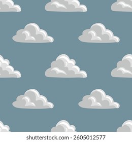Clouds in sky seamless pattern	
