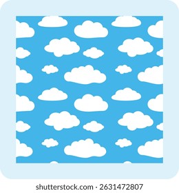 Clouds in the sky seamless pattern