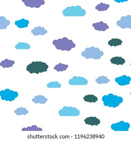 Clouds and sky Seamless vector EPS 10  Abstract geometric pattern. Multicolor Figures. Texture for print and Banner. Flat style