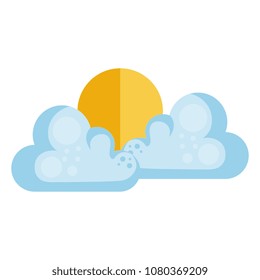 clouds sky with sun