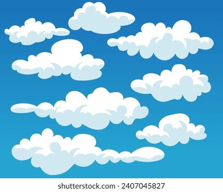 clouds in sky vector design