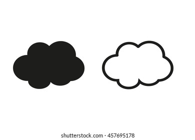 Clouds sky vector icon. Illustration isolated on white background for graphic and web design.