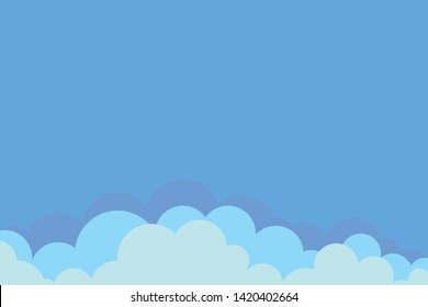 Clouds in the sky. Vector illustration.