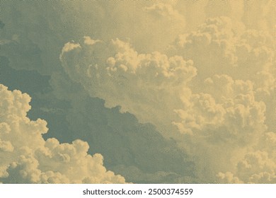 Nubes en el cielo. Grabado vintage de Vector. 8 EPS