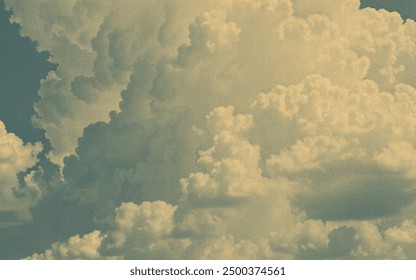 Clouds in the sky. Vector vintage engraving. 8 EPS