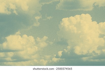 Clouds in the sky. Vector vintage engraving. 8 EPS