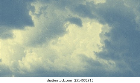 Clouds in the sky. Vector vintage engraving. 8 EPS