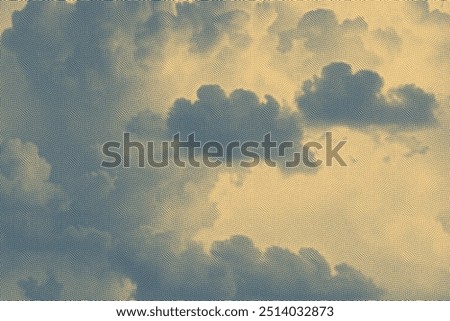Clouds in the sky. Vector vintage engraving. 8 EPS