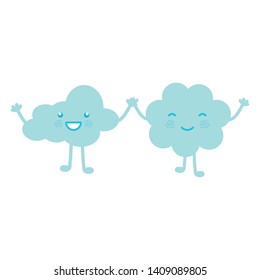 clouds sky weather kawaii character
