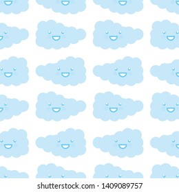 clouds sky weather kawaii characters pattern