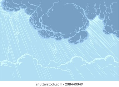 The clouds in the sky.Vector illustration 8 eps