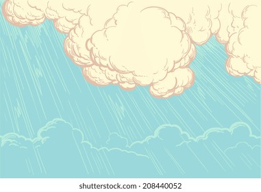 The clouds in the sky.Vector illustration 8 eps