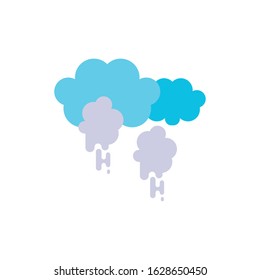 Clouds and smoke design, Climate change global warning pollution environment nature green and extreme danger theme Vector illustration