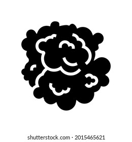 clouds of smoke glyph icon vector. clouds of smoke sign. isolated contour symbol black illustration