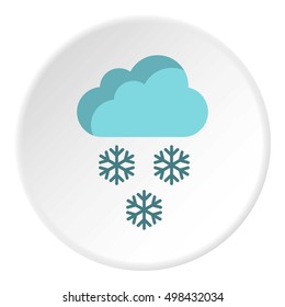 Clouds and snow icon. Flat illustration of clouds and snow vector icon for web