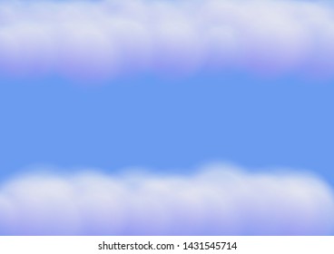 clouds spread in the blue sky background, realistic cloud vectors.