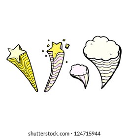 clouds and stars cartoon decorative elements
