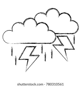clouds storm electric icon