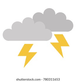 clouds storm electric icon