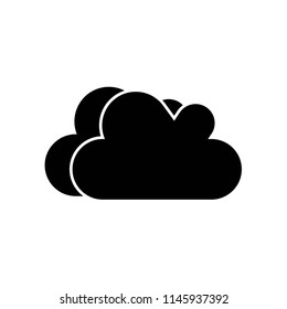 Clouds of storm icon vector icon. Simple element illustration. Clouds of storm symbol design. Can be used for web and mobile.