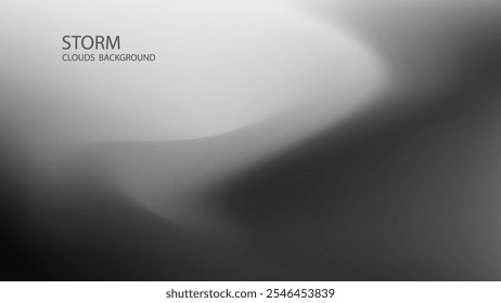 Clouds Storm. Motion Flow. Abstract gradient black background.  Grainy texture.  Curve lines surface. Design for Template, Banner, Brochure. 