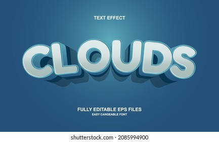 clouds style editable text effect - Shutterstock ID 2085994900