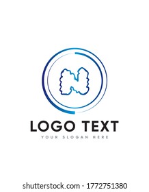 Logo-Vorlage im Clouds-Stil, Vektorlogo für Unternehmen und Firmenidentität 