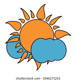 clouds and sun icon 