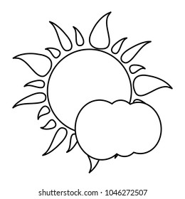 clouds and sun icon 