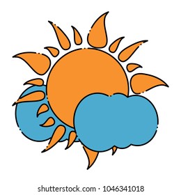 clouds and sun icon 