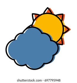 clouds and sun icon