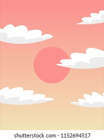 Clouds and Sun in the sky. Vector. Isolated. Clipart vector