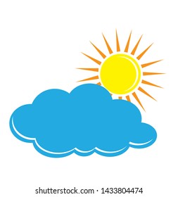 clouds and sun, vector icons
