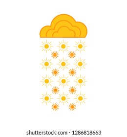 Clouds with suns, beautiful day