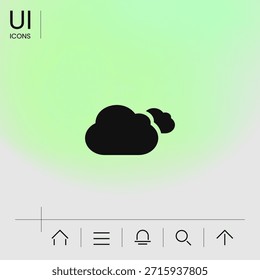 Icono de símbolo de nubes. Elemento para su diseño