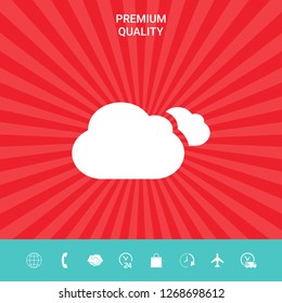 Clouds symbol icon. Graphic elements for your design