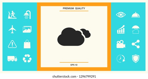 Clouds symbol icon. Graphic elements for your design