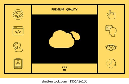 Clouds symbol icon. Graphic elements for your design