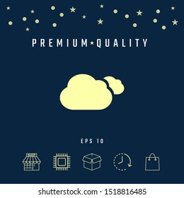 Clouds symbol icon. Graphic elements for your design