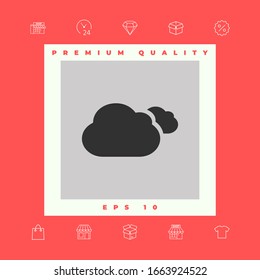 Clouds symbol icon. Graphic elements for your design