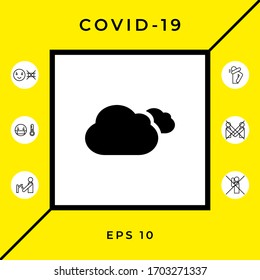 Clouds symbol icon. Graphic elements for your design