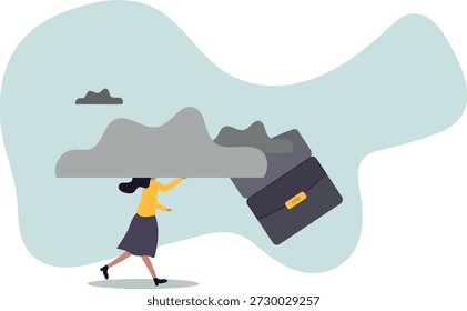 Las nubes como símbolo de tristeza y fracaso. El concepto de mal sentimiento y ansiedad.