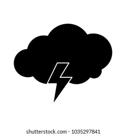 clouds thunder vector symbol