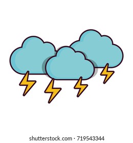 clouds and thunders icon