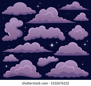 Clouds topic image 4 - eps10 vector illustration.